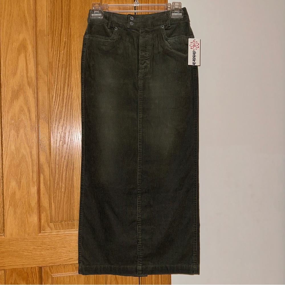 NWT Christie Brooks long corduroy skirt Girl size 10